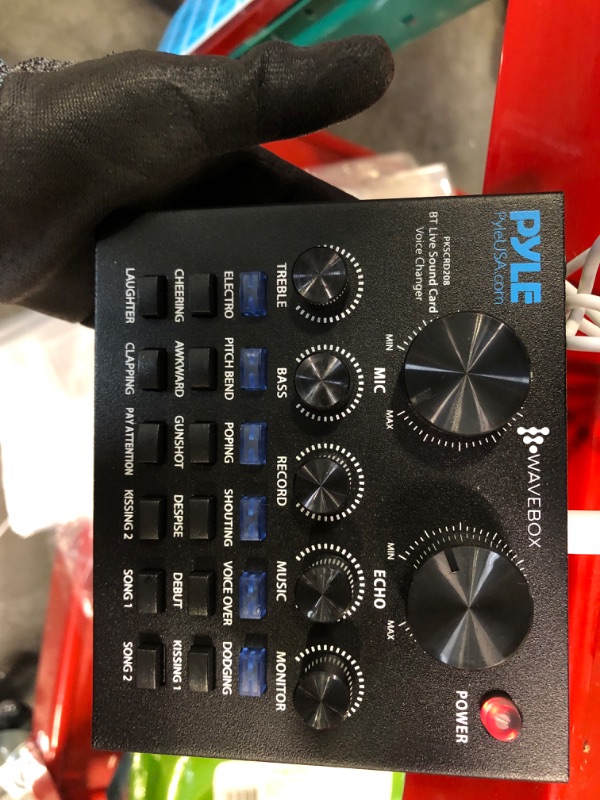 Photo 1 of Pyle PKSCRD208 Bluetooth Mini Audio Interface Podcast Mixer Sound Card - Live Streaming for P…