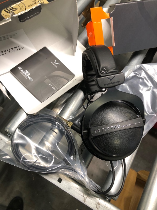 Photo 1 of unable to testbeyerdynamic DT 770 PRO Over-Ear Studio Monitor Headphones - Open-Back Stereo Construction, Wired (80 Ohm, Black (Limited Edition))