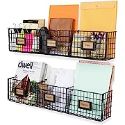 Photo 1 of 
Wall35 Amalfi Hanging File Folders Office Desk Organizer Wall Mount Wire Basket Storage Magazine Holder 3 Sectional Set of 2 BlackWall35 Amalfi Hanging File Folders Office Desk Organizer Wall Mount Wire Basket Storage Maga…