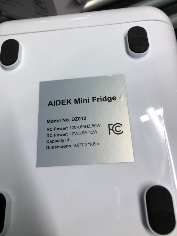 Photo 2 of Aidek Cosmetic Mini Fridge for Skin Care/Makeup, 4L Portable Beauty Fridges DIY Shelves for Bedroom, Dorm, Office, Small Refrigerator, AC/DC12v Car Cooler for Desktop and Travel (Frost White)