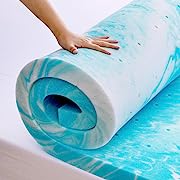 Photo 1 of  2 Inch Mattress Topper Queen, Gel Infused Memory Foam Mattress Topper, Ventilated Desig… FULLSIZE BED