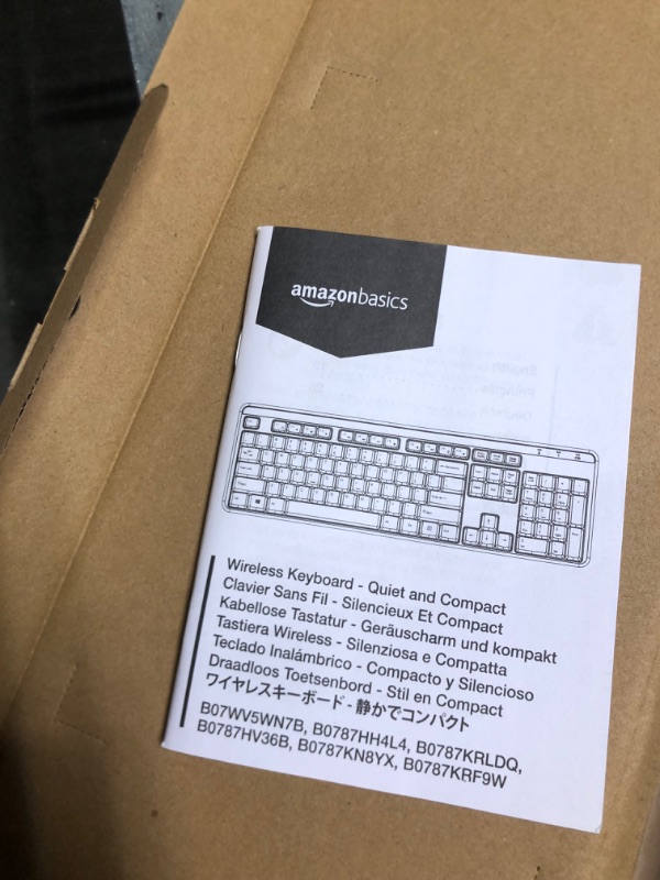 Photo 3 of Amazon Basics Wireless Keyboard-Quiet and Compact-US Layout (QWERTY)