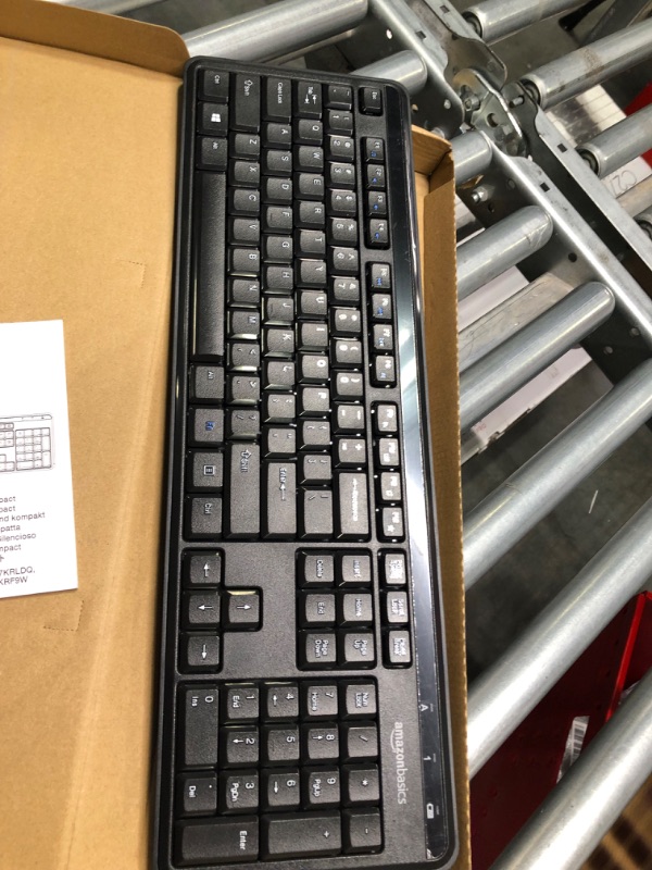 Photo 4 of Amazon Basics Wireless Keyboard-Quiet and Compact-US Layout (QWERTY)