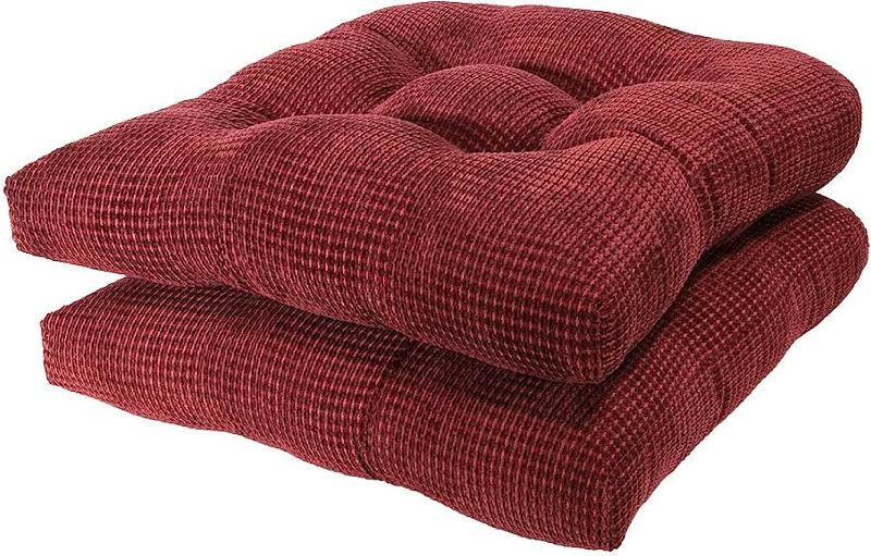 Photo 1 of Arlee Non-Skid Chair Pads, 2 Count (Pack of 1), Burgundy Red
