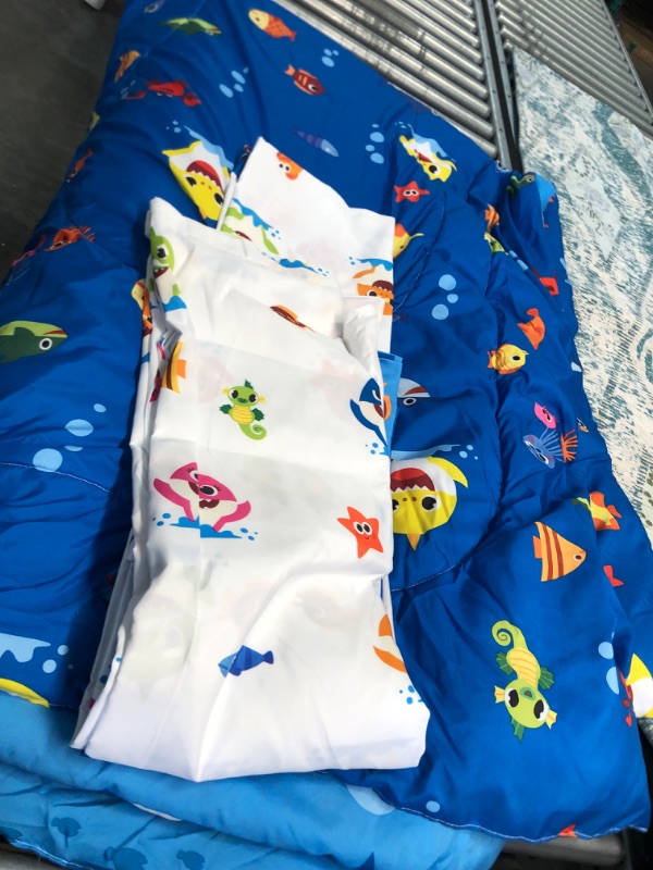 Photo 6 of Franco Kids Bedding Super Soft Comforter and Sheet Set with Sham, 5 Piece Twin Size, Baby Shark 5 Piece Twin Size Baby Shark