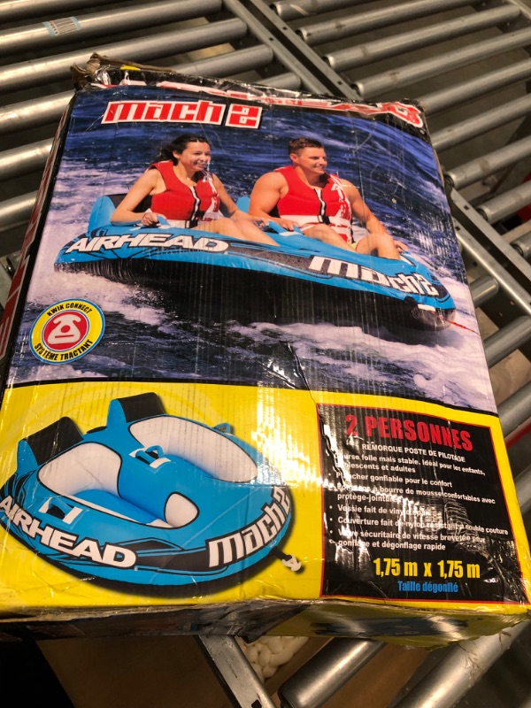 Photo 2 of Airhead Mach 2, 1-2 Rider Towable Tube for Boating
