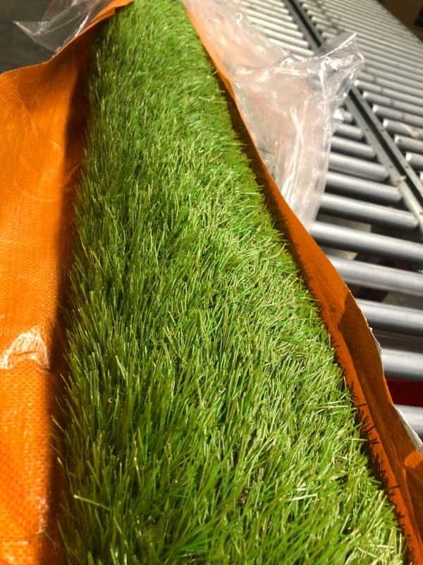 Photo 3 of Artificial Grass Turf Lawn-3 Feet x 10 Feet, 0.4" Indoor Outdoor Rug Synthetic Grass Mat Fake Grass

