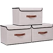 Photo 1 of Yawinhe Collapsible Storage Boxes with Lids Fabric Foldable Storage Bins Organizer Containers Baskets w…