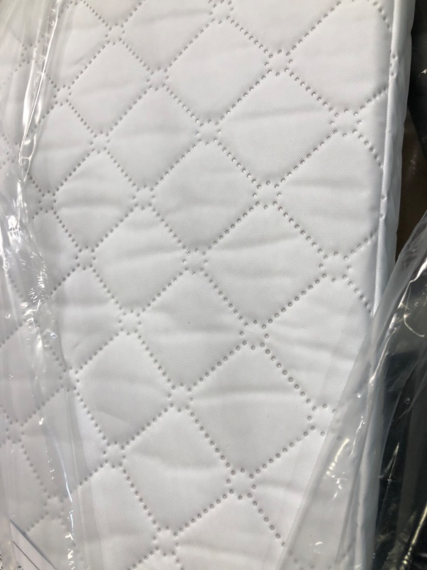 Photo 3 of Dream On Me Holly 3” Fiber Portable, Greenguard Gold Certified, Waterproof Vinyl Cover, Lightweight Mini Crib Mattress, White