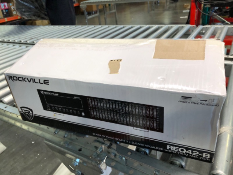 Photo 4 of Rockville REQ42-B Black 19" Rack Mount 2 x 21 Band Equalizer Analyzer
factory sealed
