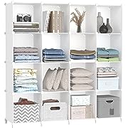 Photo 1 of 
Wolizom Cube Storage Organizer, 16-Cube White Closet Storage Shelves, Modular Units, Closet Cabinet, Portable DIY Plastic Book Shelf Shelving for Bedroom, Office, Living Room (12 * 12 in/Cube)Wolizom Cube Storage Organizer, 16-Cube White Closet Storage S