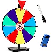 Photo 1 of 
12 Inch Heavy Duty Spinning Prize Wheel - 10 Slots Color Tabletop Roulette Spinner Wheel of Fortune - Spin The Wheel with Dry Erase Marker and Eraser Win The Fortune Spin Game for Trade Show, Carnival12 Inch Heavy Duty Spinning Prize Wheel - 10 Slots Col