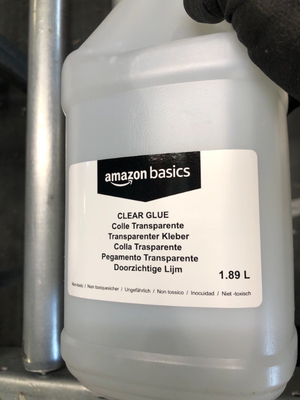 Photo 1 of Amazon Basics All Purpose Washable School Clear Liquid Glue - Great for Making Slime, 1 Gallon Bottle
