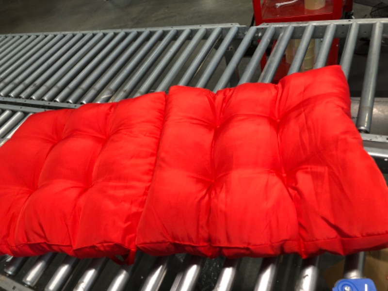 Photo 2 of BOOMSHY Waterproof Rocking Chair Cushion Patio Chair Cushion Outdoor Chair Cushions Set of Upper and Lower with Ties (Red)
CUSHION ONLY