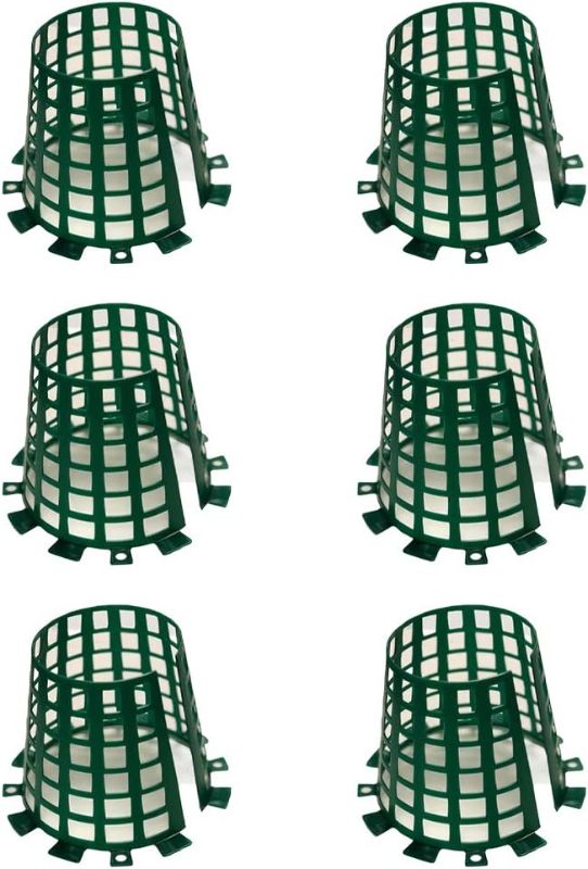 Photo 1 of 
Plant Knight Tree Trunk Guard Protector with 6 Inch Plastic Expandable Wrap Fence Cage Ventilation and Clip for Garden Protection, 6 Pack (Green)