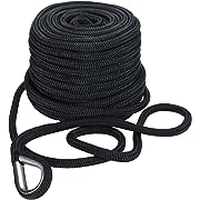 Photo 1 of 
SearQing Double Braid Nylon Anchor Rope 5/8 Inch x 150 Feet with Stainless Steel Thimble-High Strength Anchor Line Safe Workload: 1600LBS;Tensile Strength:9000 LBSSearQing Double Braid Nylon Anchor Rope 5/8 Inch x 150 Feet with Stainless Steel Thimble-Hi