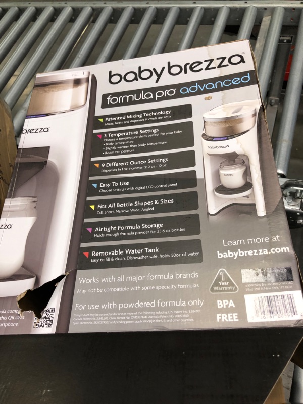 Photo 3 of New and Improved Baby Brezza Formula Pro Advanced Formula Dispenser Machine - Automatically Mix a Warm Formula Bottle Instantly - Easily Make Bottle with Automatic Powder Blending