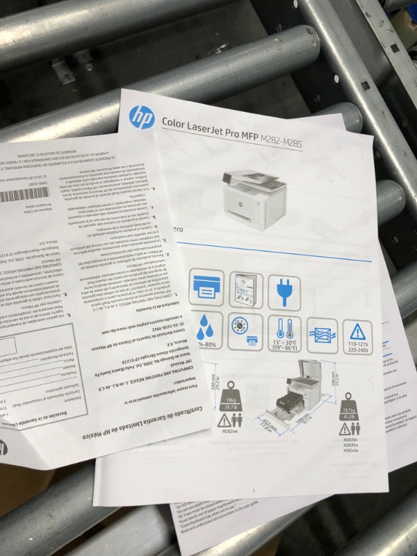 Photo 4 of HP Color LaserJet Pro M283fdw Wireless All-in-One Laser Printer, Remote Mobile Print, Scan & Copy, Duplex Printing, Works with Alexa (7KW75A), White