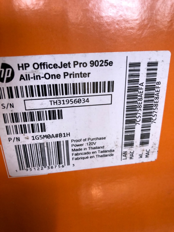 Photo 4 of HP OfficeJet Pro 9025e Wireless Color All-in-One Printer with Bonus 6 Months Instant Ink with HP+ 9025e - Advanced Printer
NO INK