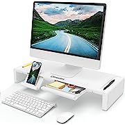 Photo 1 of 
OImaster Monitor Stand Riser, Foldable Computer Monitor Riser, Adjustable Height Computer Stand and Storage Drawer & Pen Slot, Phone Stand Compatible Computer, Desktop, Laptop, Save Space (White)OImaster Monitor Stand Riser, Foldable Computer Monitor Ris