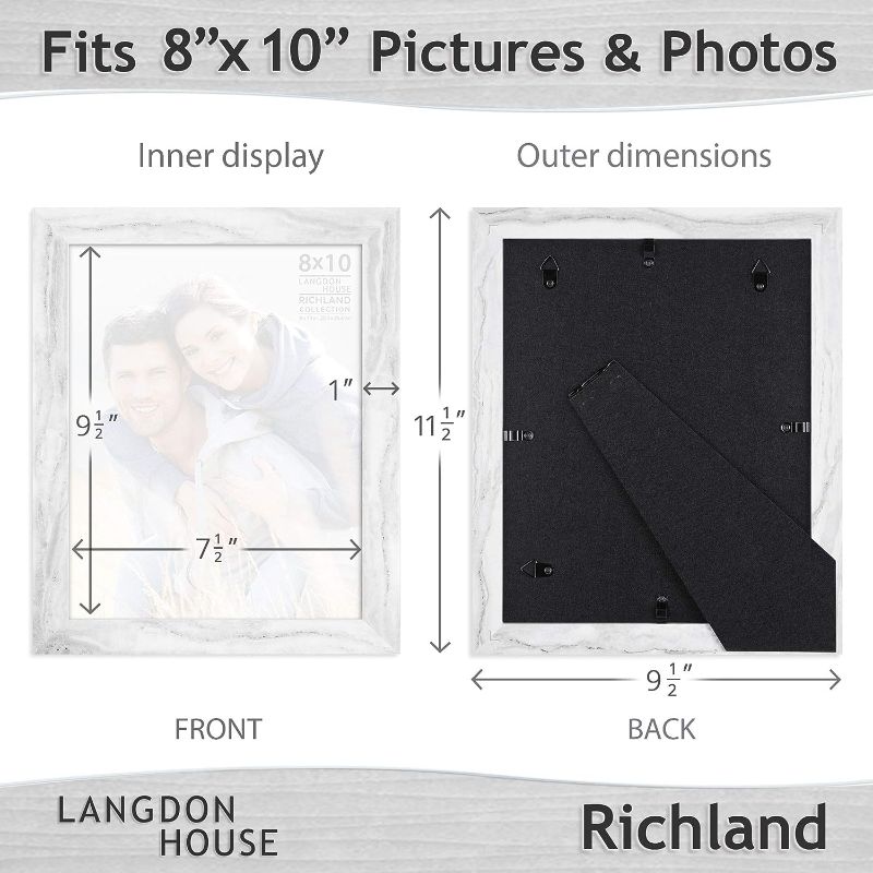 Photo 1 of 
Langdon House 8x10 Picture Frames (Marble White, 2Pack) Timeless Style, Richland Collection