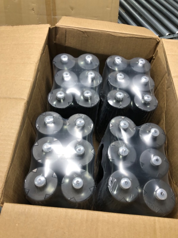 Photo 1 of 50 Strong Sports Squeeze Water Bottle Bulk Pack - 24 Bottles - 22 oz BPA Free Easy Open Push/Pull Cap - Made in USA (Black)