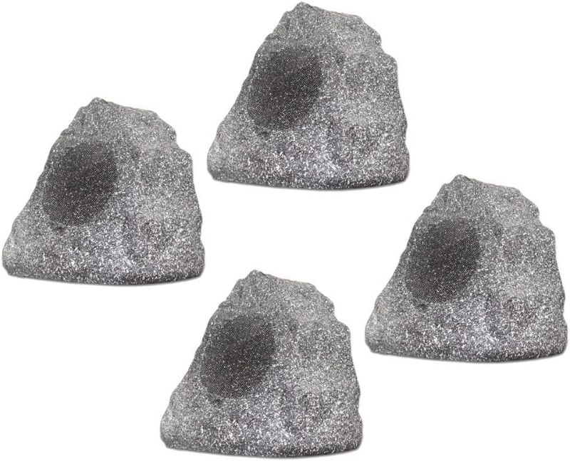 Photo 1 of Theater Solutions 4R4G New Wired Outdoor Garden Waterproof Granite Rock Patio Speakers (set of 4)