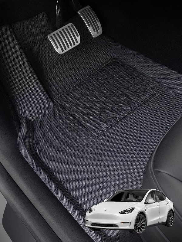 Photo 1 of 6PCS Full Sets XPE Tesla Model Y Floor mats 2022 2023 2021, All Weather 1st&2nd Seater Floor Mat and Front & Rear Trunk Mat, Waterproof Anti-Slip Heavy Duty Cargo Liner Mat, Car Accessories