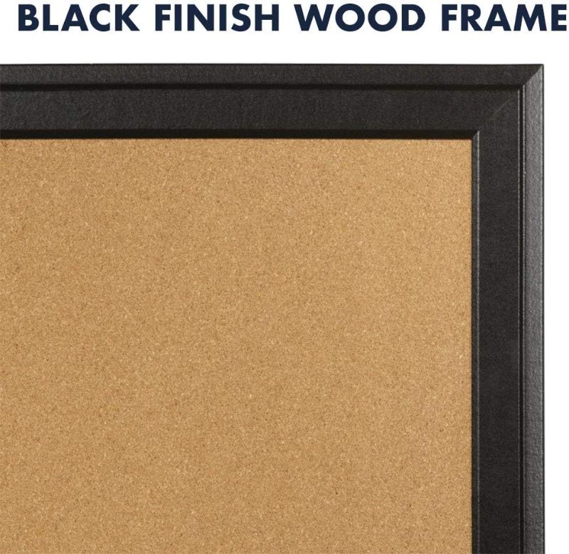 Photo 1 of Quartet Cork Board Bulletin Board, 17" x 23", Framed Corkboard, Black Frame, Decorative Hanging Pin Board, Perfect for Office & Home Decor, Home School Message Board or Vision Board (79281)