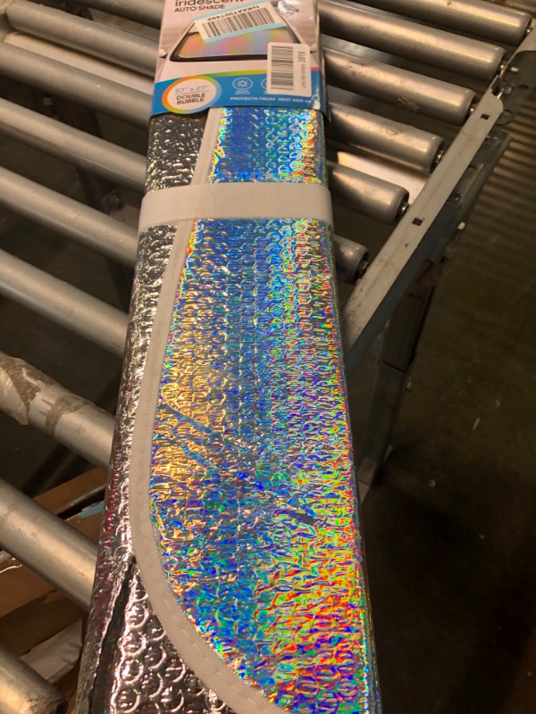 Photo 1 of BDK Sharper Image - Iridescent Mermaid, Hologram Foil, Chameleon Front Windshield Sun Shade, Double Bubble Accordion Folding Auto Sunshade for Car Truck SUV 58 x 27 Inch (SIAS-2531)