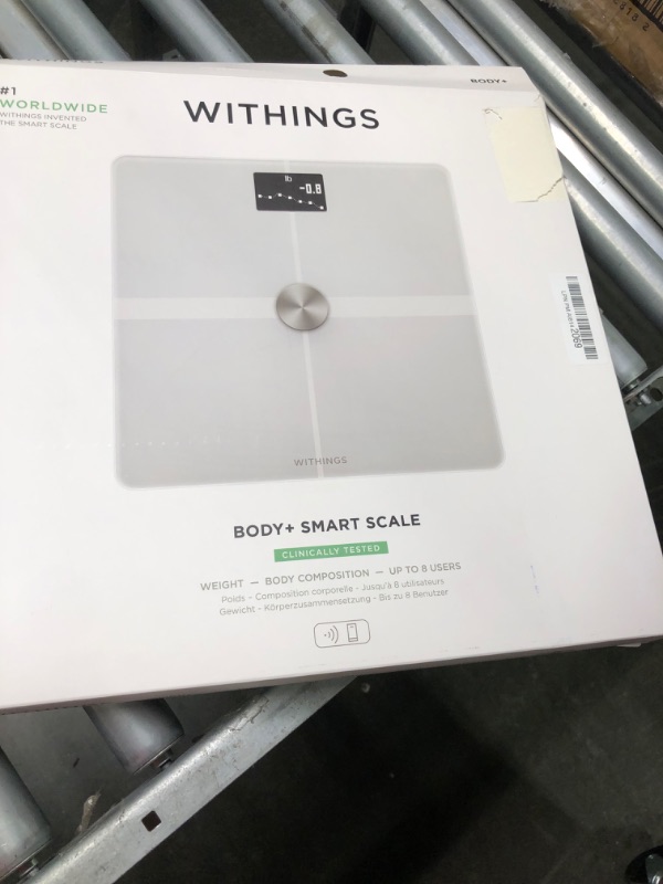 Photo 2 of Withings Body+ - Digital Wi-Fi Smart Scale with Automatic Smartphone App Sync, Full Body Composition Including, Body Fat, BMI, Water Percentage, Muscle & Bone Mass, with Pregnancy Tracker & Baby Mode White