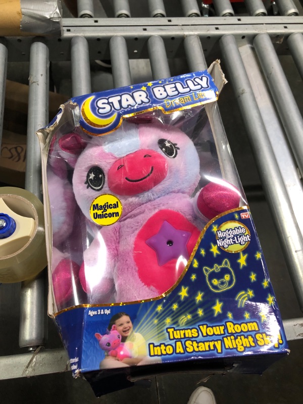 Photo 2 of Ontel Star Belly Dream Lites, Stuffed Animal Night Light, Magical Pink and Purple Unicorn - Projects Glowing Stars & Shapes in 6 Gentle Colors, As Seen on TV Magical Unicorn