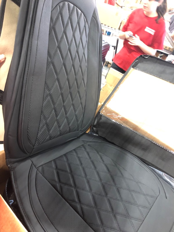 Photo 4 of MIROZO Front Pair Seat Covers, Vehicle Cushion Cover Breathable Fit for Most Sedan, Truck and SUV for Explorer Escape Civic Accord Camry RAV4 (Black) 2PCS /Black 2PCS Front