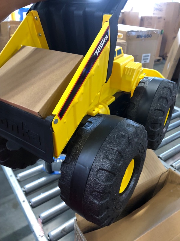 Photo 1 of Tonka Mighty Monster RC Dump Truck - A First-Ever - Made with Real Steel, Variable Speed, Motorized Hauling & Dumping, 360 Degree Stunts - Great Gift for Ages 5+, Frustration Free Packaging