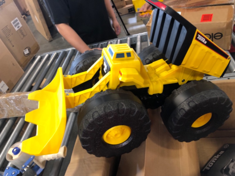 Photo 1 of Tonka Mighty Monster RC Dump Truck - A First-Ever - Made with Real Steel, Variable Speed, Motorized Hauling & Dumping, 360 Degree Stunts - Great Gift for Ages 5+, Frustration Free Packaging