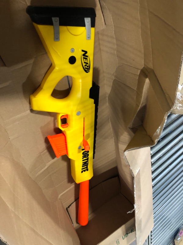 Photo 5 of Nerf Fortnite BASR-L Bolt Action, Clip Fed Blaster -- Includes Removable Scope, 6-Dart Clip and 12 Official Nerf Elite Darts