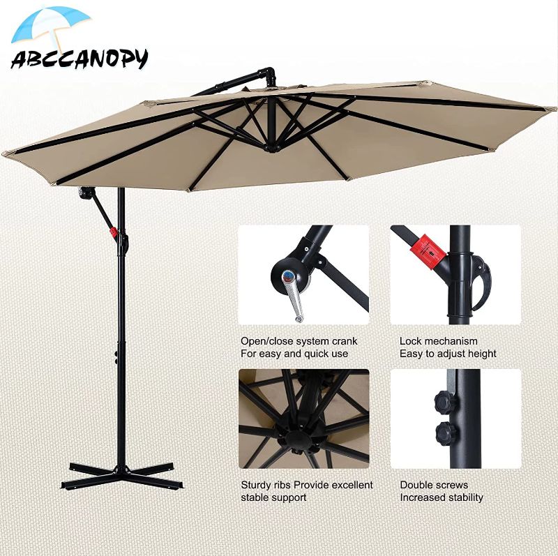 Photo 1 of ABCCANOPY Cantilever Patio Umbrellas 10FT toast