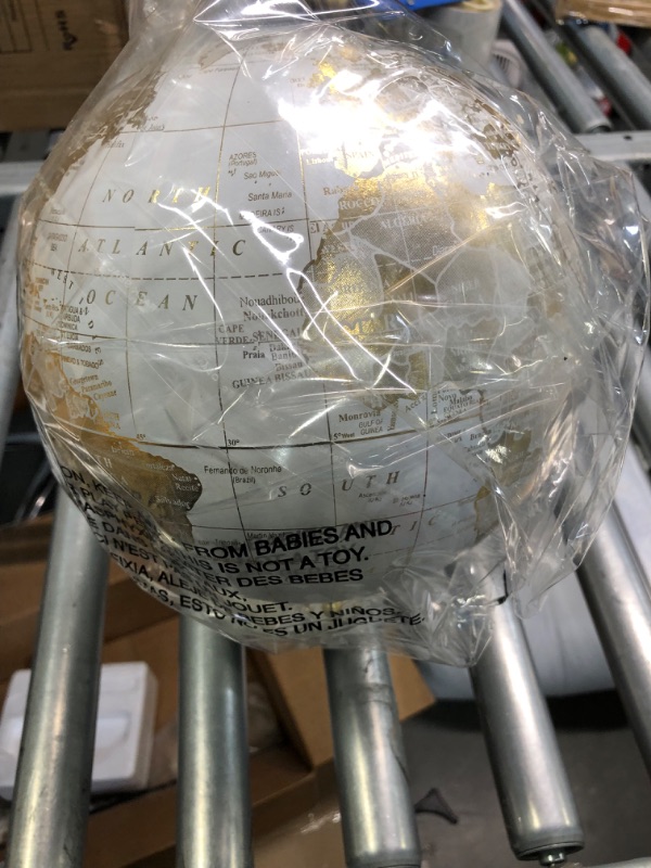 Photo 3 of Abbott Collection 57-LATITUDE-18 Globe on Stand, White/Gold