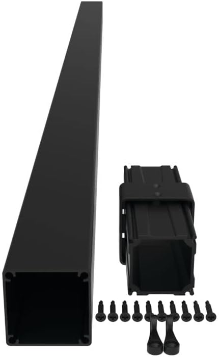 Photo 1 of Barrette Outdoor Living 73050520 VersaRail 2.5-in Post Extension, Matte Black Aluminum Rail