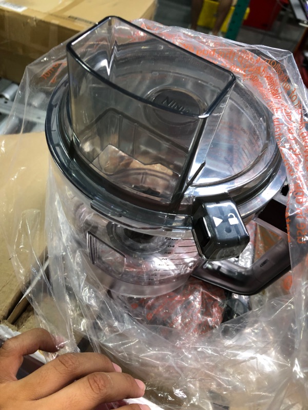 Photo 3 of ****Missing Feed Chute Lid****** Ninja BN601 Professional Plus Food Processor, 1000 Peak Watts, 4 Functions for Chopping, Slicing, Purees & Dough with 9-Cup Processor Bowl, 3 Blades, Food Chute & Pusher, Silver 72 Oz. Bowl + 1000 Peak Watts Food Processor