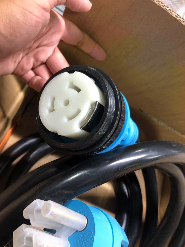 Photo 1 of IHAYNER Temp Power Generator Cord, NEMA 14-50P / SS2-50R, 50 Amp Gnerator Power Cord, 25 FT, STW 6/3 + 8/1 Generator Extension Cord, 125V 250V NEMA 14-50P & CS6364, Generator Cord 50 Amp 25FT Black