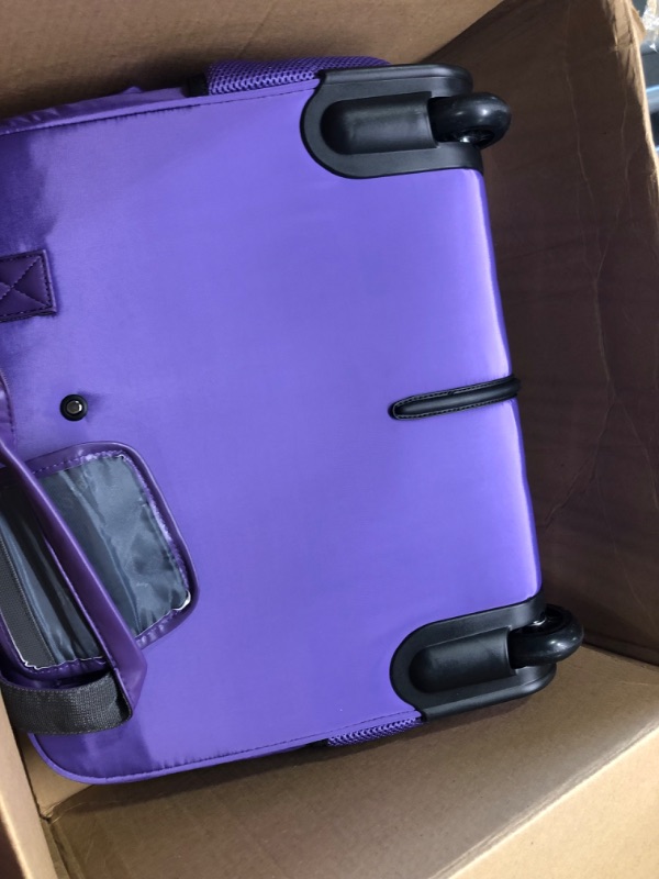 Photo 1 of Ytonet Rolling Briefcase for Women, 17.3 Inch Large Rolling Laptop Bag with Wheels, Water Resistant Stylish Overnight Rolling Computer Bag Laptop Case for Work Travel School Business, Purple