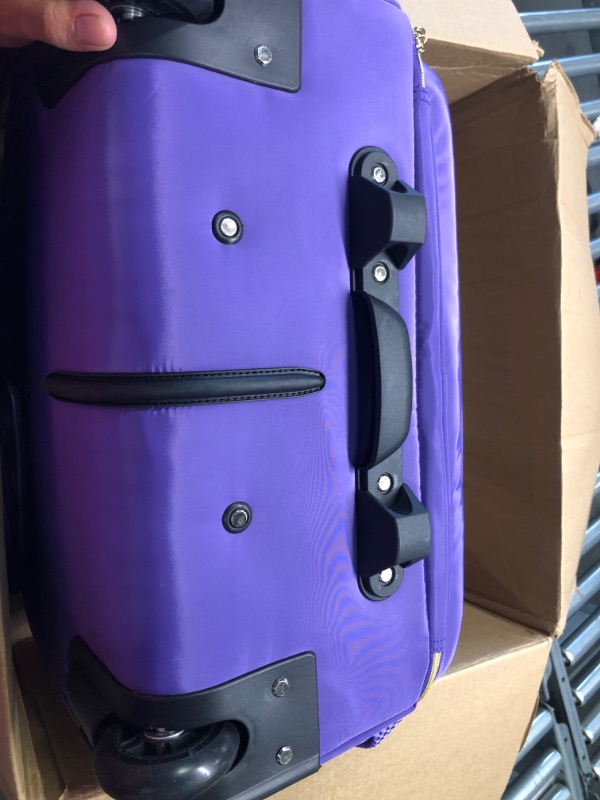 Photo 1 of Ytonet Rolling Briefcase for Women, 17.3 Inch Large Rolling Laptop Bag with Wheels, Water Resistant Stylish Overnight Rolling Computer Bag Laptop Case for Work Travel School Business, Purple