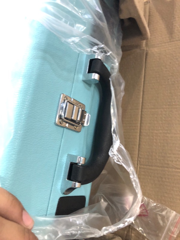 Photo 1 of Victrola Vintage 3-Speed Bluetooth Portable Suitcase Record Player with Built-in Speakers | Upgraded Turntable Audio Sound| Includes Extra Stylus | Turquoise, Model Number: VSC-550BT