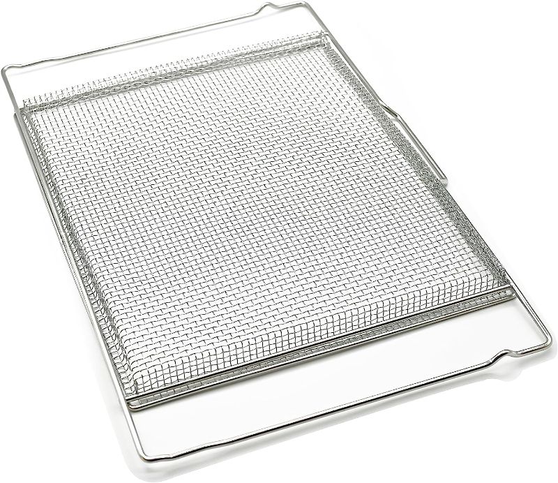 Photo 1 of Air Fry Basket Oven Rack Compatible With Frigidaire Oven Air frying basket: 18.4 x 15.3 x 0.8, oven rack: 24.1 x 15.3.