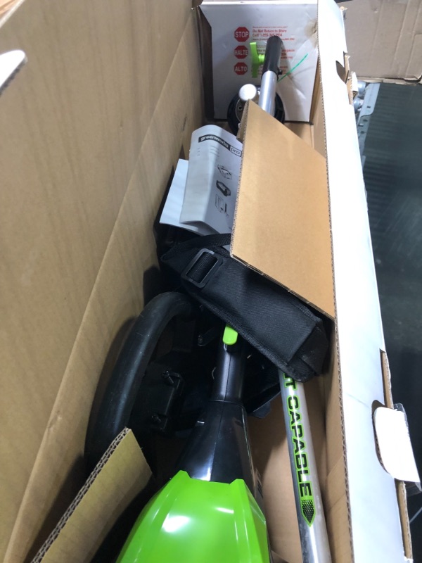 Photo 1 of Greenworks 80V Cordless String Trimmer (Attachment Capable) and Pro Jet Leaf Blower Combo kit, 2.0Ah Battery & Charger Included