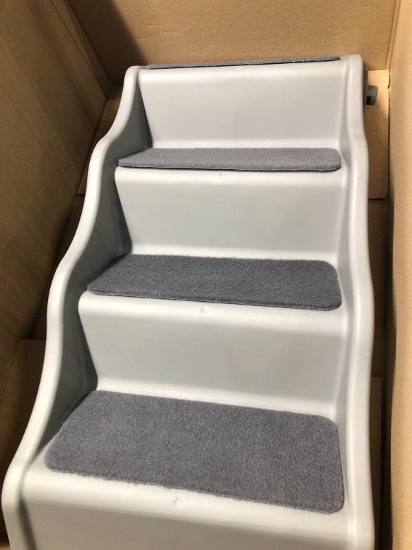 Photo 4 of Amazon Basics Foldable Steps for Dogs and Cats, Grey