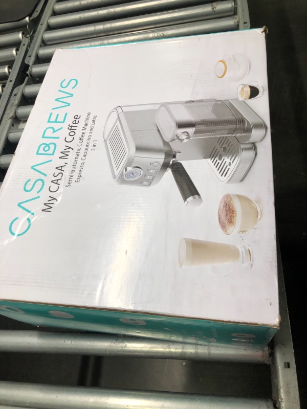 Photo 1 of CASABREWS Espresso Machine 20 Bar, Compact Cappuccino Machine with Automatic Milk Frother, Stainless Steel Espresso Maker With 49 oz Removable Water Tank for Cappuccino or Latte, Gift for Coffee Lover