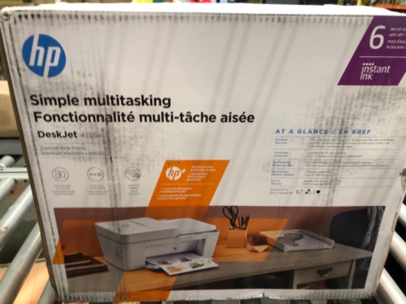 Photo 2 of HP DeskJet 4155e Wireless Color All-in-One Printer & 67XL Tri-Color High-Yield Ink Cartridge | 3YM58AN & 67XL Black High-Yield Ink Cartridge | 3YM57AN Printer + Tri-color Ink + Black Ink