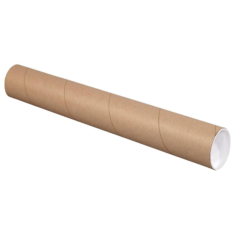 Photo 1 of 3 Inch x 36"L, one  | Cardboard Tube Mailer for Poster Box, Blueprint, Teachers, Artwork, Long Art Holder, 3x36 Kraft